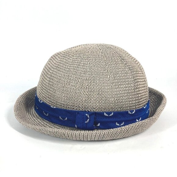 FENDI hat bucket hat bob hat monster Mesh Summer Hat paper gray/blue - Picture 8 of 9